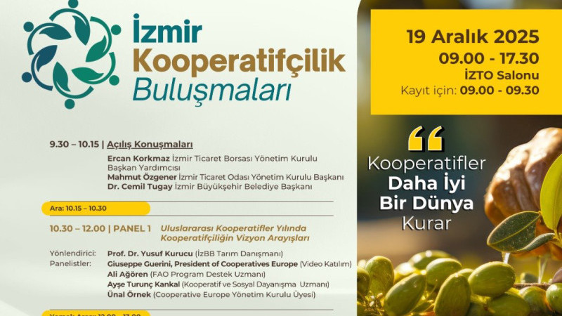 İzmir’de Ulusal ve Uluslararası Kooperatifçilik paydaşları bir araya geliyor